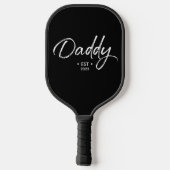 Handschrift Script Daddy Etabliertes Jahr Pickleball Schläger (Rückseite)