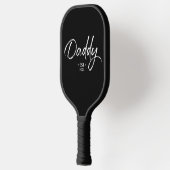Handschrift Script Daddy Etabliertes Jahr Pickleball Schläger (Links)