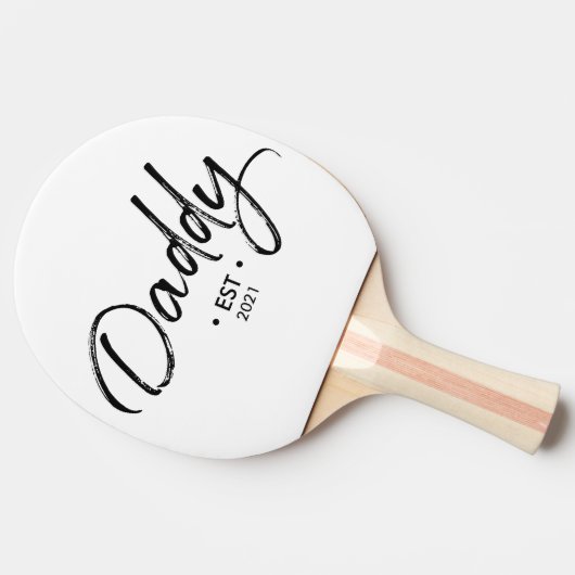 Handschrift Script Daddy Etabliertes Jahr Tischtennis Schläger (Seitenansicht)