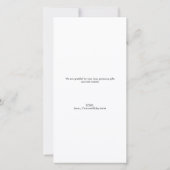 Handschrift Script Foto Strip Babydusche Dankeskarte (Rückseite)