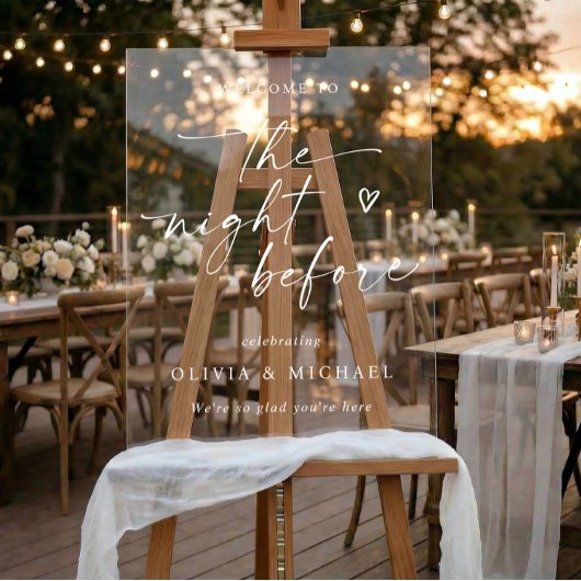 Handschrift-Skript-Herz-Hochzeitsprobe-Willkommen Acrylschild