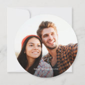 Handschrift Skript Rustic Wood Print Wedding Einladung (Rückseite)