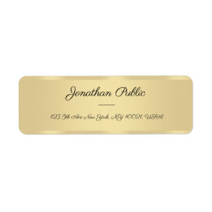 Handschrift-Skripttext Faux-Gold-Vorlage Elegant