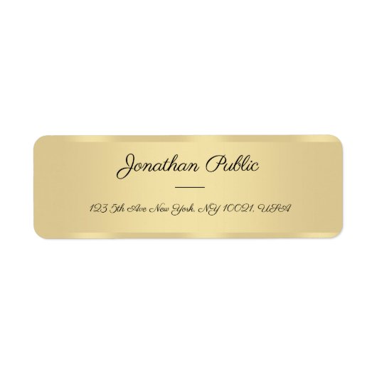 Handschrift-Skripttext Faux-Gold-Vorlage Elegant (Vorne)