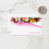 Handschrift Text Elegante Aquarellfarben Blume Far Mitteilungskarte (Vorderseite/Rückseite Beispiel)