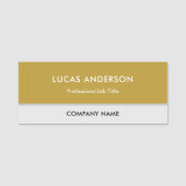 Handschrift Text Elegante Silver Template modern N Namensschild (Vorderseite)
