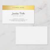 Handschrift Text Template Moderne Elegante Gold Ch Visitenkarte (Vorne/Hinten)