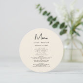 Handschrift-Typografie Retro-Hochzeitsmenü Einladung (Stehend Vorderseite)