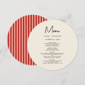 Handschrift-Typografie Retro-Hochzeitsmenü Einladung (Vorne/Hinten)