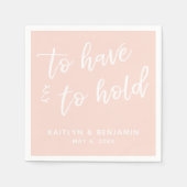 Handschrift, um rot zu halten und zu halten serviette (Vorderseite)