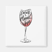 Handschrift und Illustriert bin ich auf Cloud Wine Magnet (Vorne)