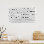 Handschrift und Unterschrift Poster (Küche)