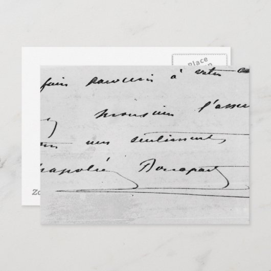 Handschrift und Unterschrift Postkarte (Vorne/Hinten)