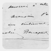 Handschrift und Unterschrift Quadratischer Aufkleber (Vorderseite)