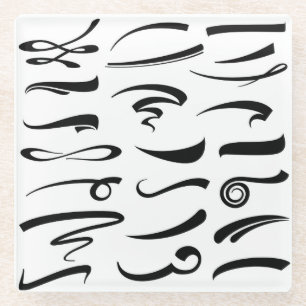 Handschrift unterstreicht den Untersetzer