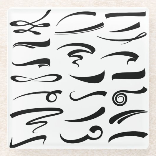 Handschrift unterstreicht den Untersetzer (Vorderseite)