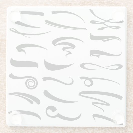 Handschrift unterstreicht den Untersetzer (Rückseite)