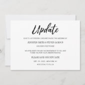 Handschrift "Update" Verspätete Hochzeit Einladung (Vorderseite)