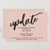 Handschrift verzögert Hochzeitsankündigung Einladung (Vorne/Hinten)