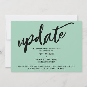 Handschrift verzögert Hochzeitskarte, hellgrüne Ka Einladung