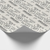 Handschrift: Vintages Doodle-Set. Geschenkpapier (Ecke)