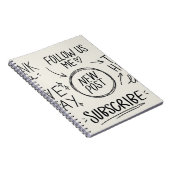 Handschrift: Vintages Doodle-Set. Notizblock (Rechte Seite)