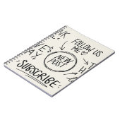 Handschrift: Vintages Doodle-Set. Notizblock (Linke Seite)