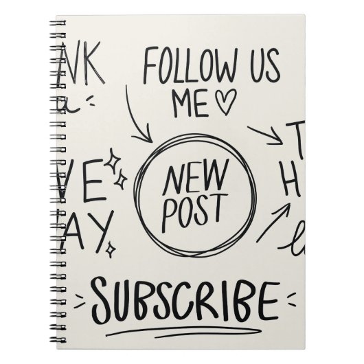 Handschrift: Vintages Doodle-Set. Notizblock (Vorderseite)