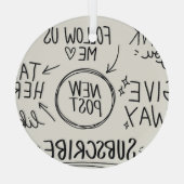 Handschrift: Vintages Doodle-Set. Ornament Aus Glas (Rückseite)