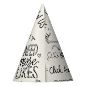 Handschrift: Vintages Doodle-Set. Partyhütchen (Rückseite)