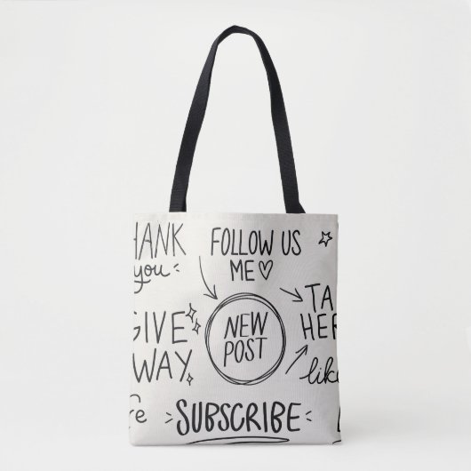 Handschrift: Vintages Doodle-Set. Tasche (Vorderseite)