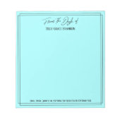 Handschrift vom Schreibtisch aus einfaches Licht i Notizblock (Vorderseite)