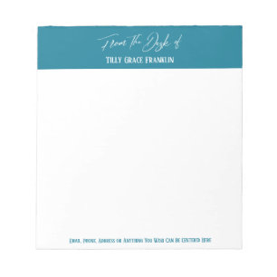 Handschrift vom Schreibtisch aus Mosaik Blue Notizblock