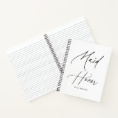 Handschrift von Trauzeugin-Skripts Notizblock (Innenseite)