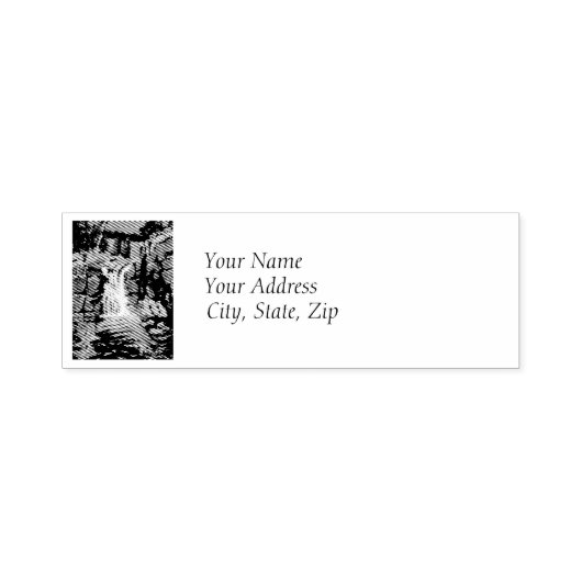 Handschrift vs. Stamping Ihrer Rücksendeadresse Permastempel (Design)