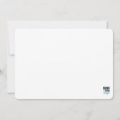 Handschrift, weiß und schwarz save the date (Rückseite)