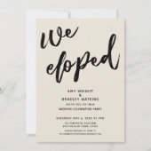 Handschriften, die wir für Hochzeitsempfangscreme Einladung (Vorderseite)