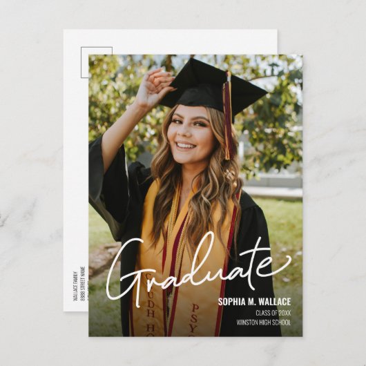 Handschriftenarbeit für kundenspezifische Fotos Ankündigungspostkarte (Vorne/Hinten)