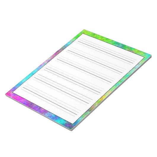 Handschriftenblätter Moderne Neonfarben Notizblock (angewinkelt)