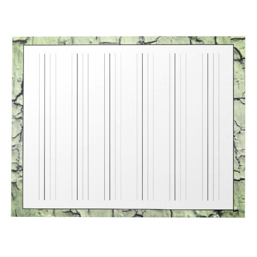 Handschriftenblätter Rustikale Seiten Grün Notizblock (Vorderseite)