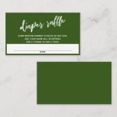 Handschriftenhandbuch für grüne Windeln Begleitkarte (Vorne/Hinten)