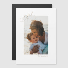 Handschriftenkunde Minimalistische Urlaubsfotokart Magneteinladung