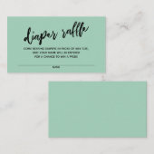 Handschriftenleser-Raffel-Ticket leicht grün Begleitkarte (Vorne/Hinten)