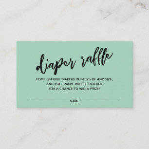 Handschriftenleser-Raffel-Ticket leicht grün Begleitkarte