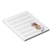 Handschriftenpapier für Mozart-Geige Notizblock (angewinkelt)