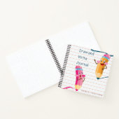 Handschriftenpraxis gezeichnet und geschrieben notizblock (Innenseite)