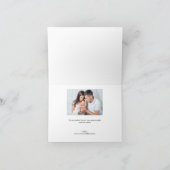 Handschriftenschrift horizontale Fotos Baby Dankeskarte (Innenseite)