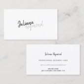 handschriftlich, beruflich, modern b/w visitenkarte (Vorne/Hinten)