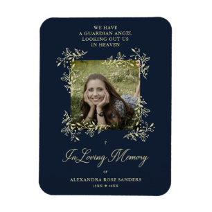 Handschriftlich Chic Verschnörkelt Navy Hochzeit G Magnet