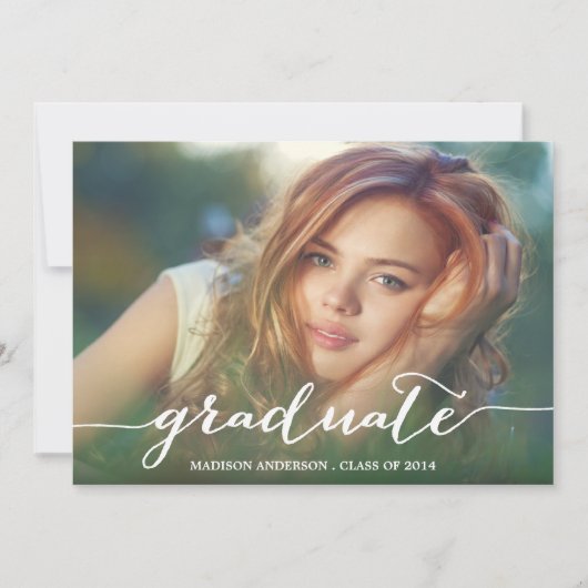 handschriftlich| Einladung zur Graduierung (Vorderseite)